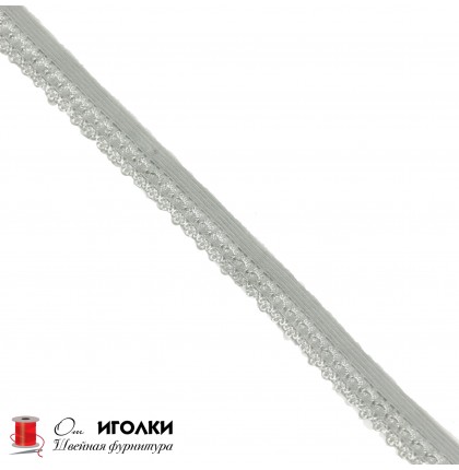 Резинка бельевая ажурная шир.15 мм арт.2564 цв.серый уп.45 м